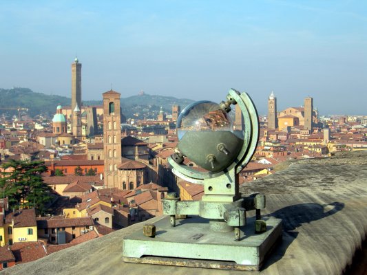 Roofs, towers and hills of Bologna